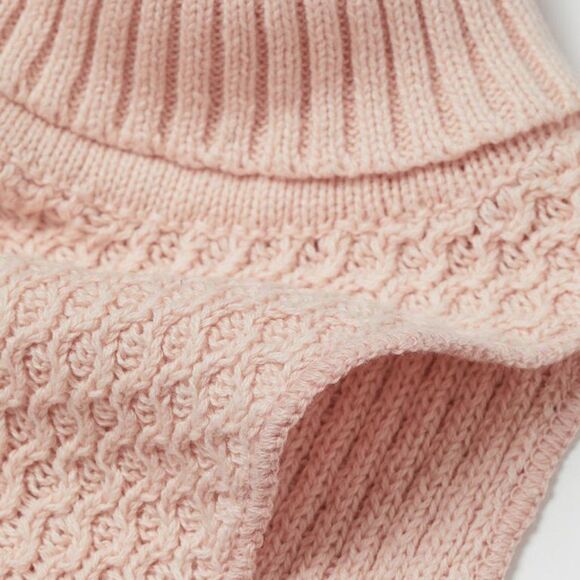 NEW H&M Rib-Knit Turtleneck Collar Powder Pink - Picture 2 of 5